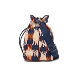 Túi MLB Chính Hãng - Họa Tiết Argyle Monogram - Thiết Kế Túi Rút - Logo NY - Màu Navy