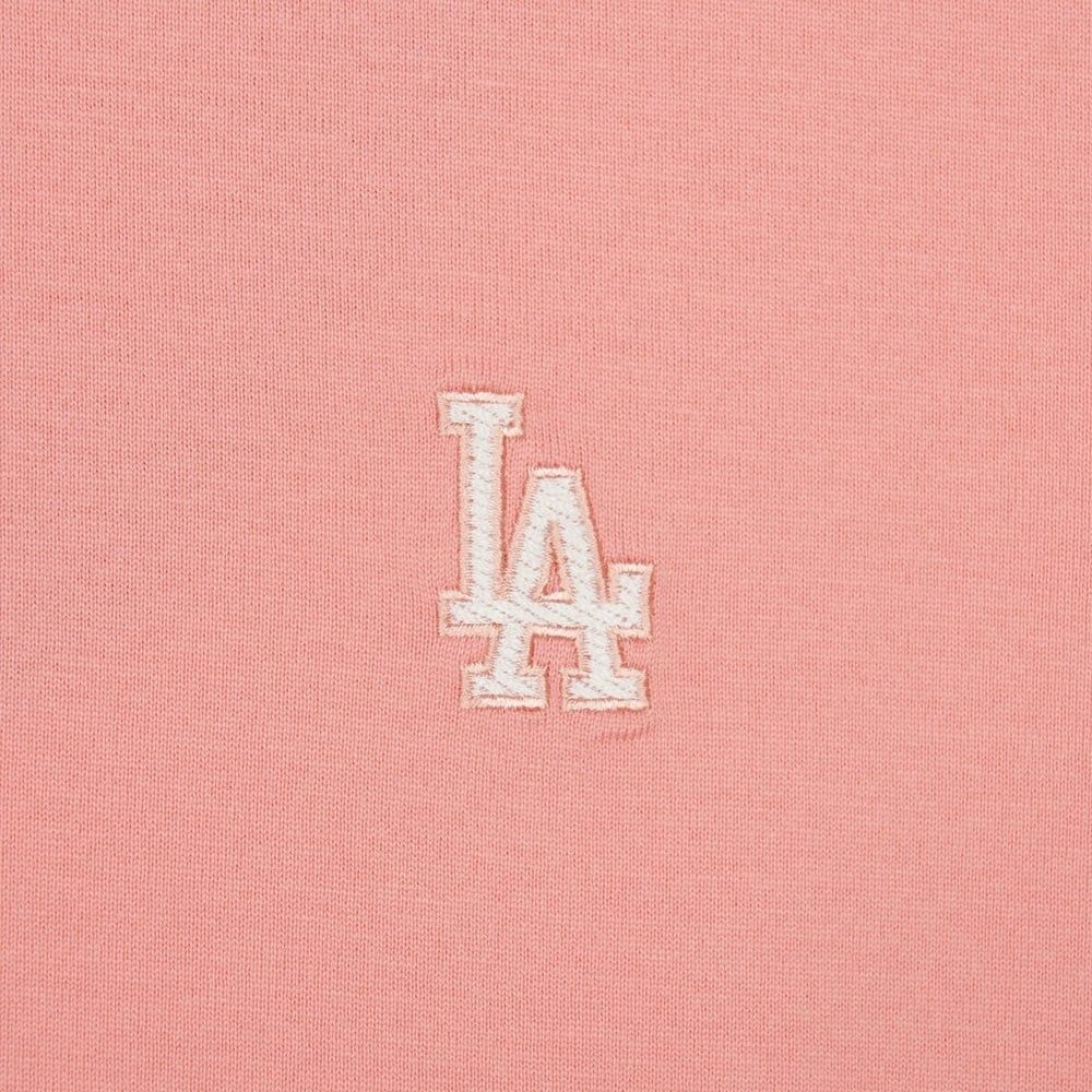 Áo Thun MLB Chính Hãng - Thiết Kế Basic Small Logo - Logo LA Dodgers - Màu Hồng