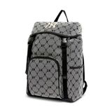 Balo MLB Chính Hãng - Họa Tiết Diamond Monogram - Logo NY - Màu Xám