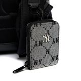 Balo MLB Chính Hãng - Họa Tiết Diamond Monogram - Logo NY - Màu Xám