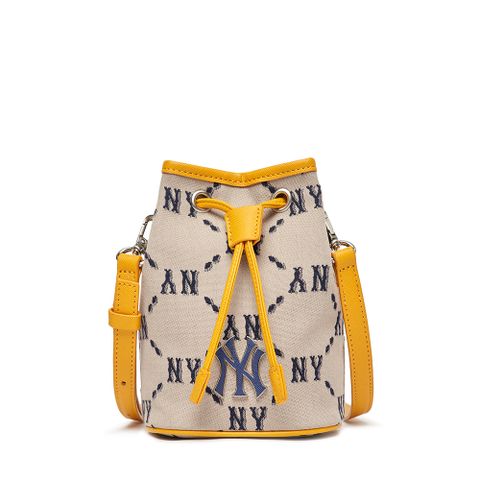 MLB Việt Nam | Túi MLB Dia Monogram Jacquard Mini Bucket Bag New York Yankees Beige 3ABMS022N-50BGS