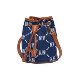 Túi MLB Chính Hãng - Họa Tiết Monogram - Thiết Kế Túi Rút - Logo NY - Màu Navy