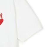 Áo Croptop MLB Chính Hãng - Thiết Kế Women's Heart Crop Fit - Logo NY - Màu Trắng