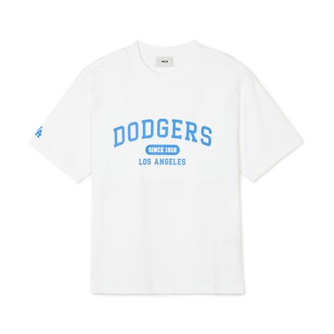 Áo Thun MLB Korea Varsity Overfit Short Sleeve T-Shirt LA Dodgers White 3ATSV0243-07WHS