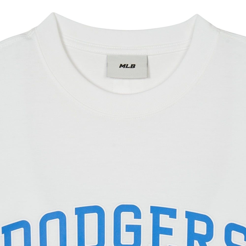 Áo Thun MLB Chính Hãng - Thiết Kế Varsity Overfit - Logo LA - Màu Trắng