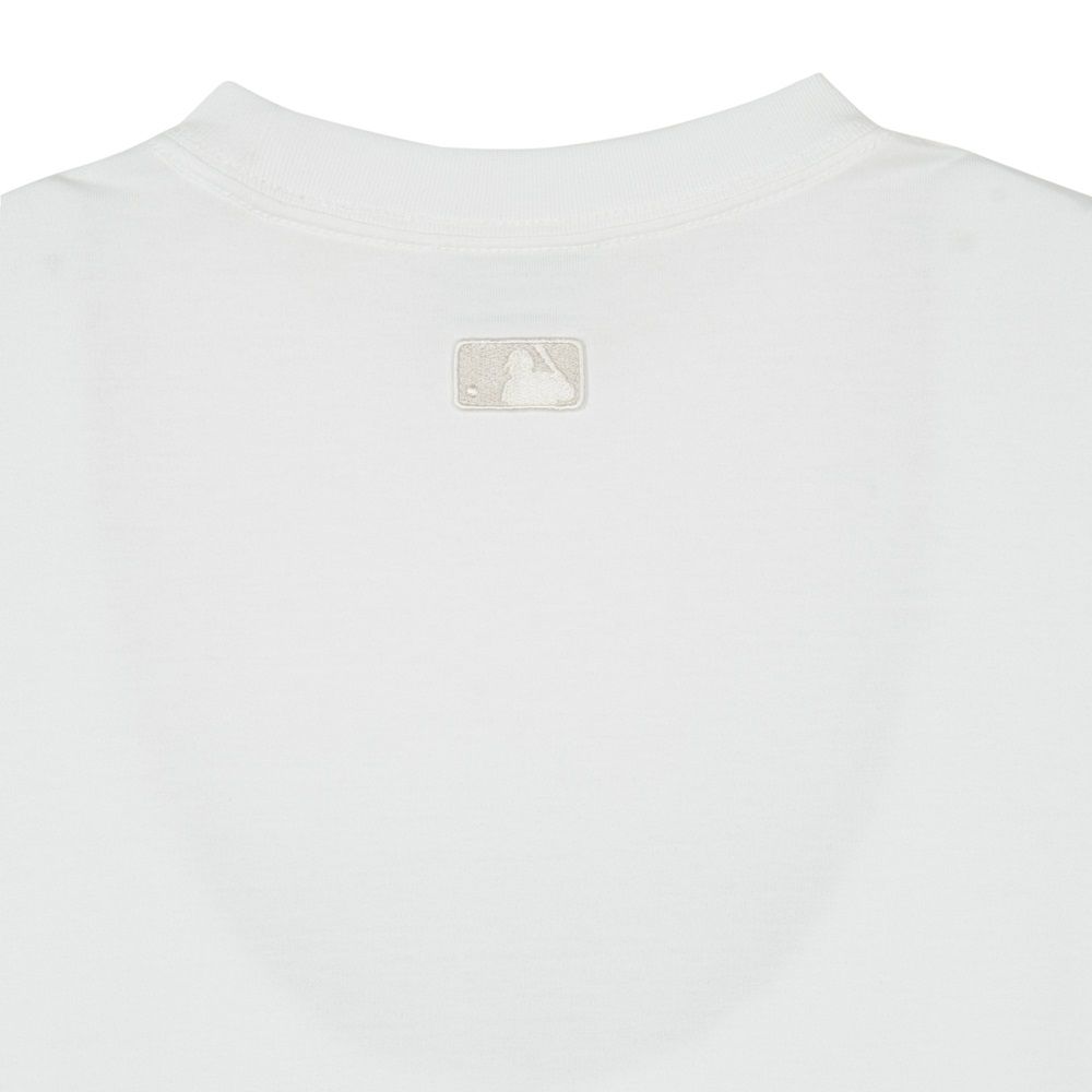 Áo Thun MLB Chính Hãng - Thiết Kế Varsity Overfit - Logo LA - Màu Trắng