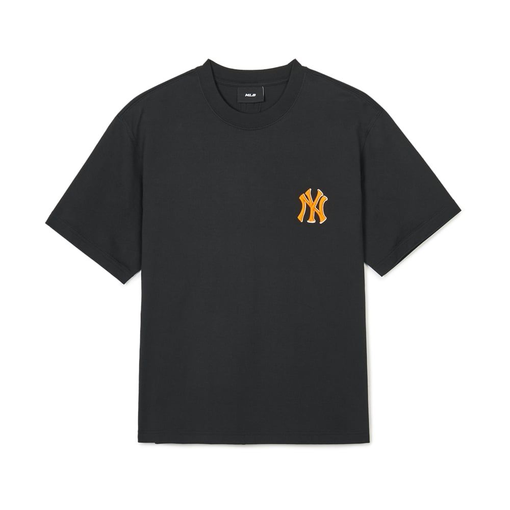 Áo Thun MLB Chính Hãng - Thiết Kế Monative Overfit - Logo NY - Màu Đen