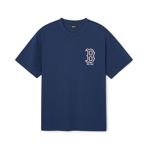 Áo Thun MLB Korea Basic Mega Logo Short Sleeve T-Shirt Boston Red Sox Navy 3ATSB0343-43NYS