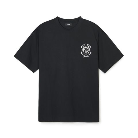 Áo Thun MLB Korea Basic Mega Logo Short Sleeve T-Shirt New York Yankees Black 3ATSB0343-50BKS