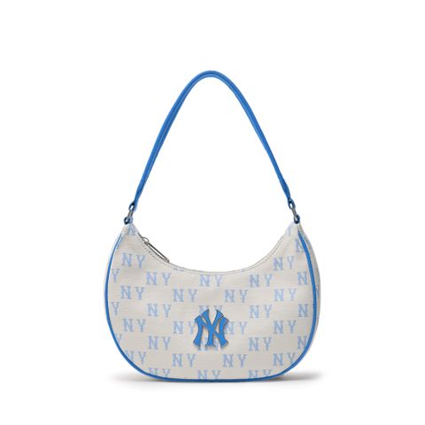 Túi MLB Monogram Jacquard Hobo Bag New York Yankees S.Blue 3ABQS014N-50SBD