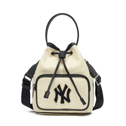 MLB Việt Nam | Túi MLB Premium Canvas Bucket Bag New York Yankees Cream 3ABMS032N-50CRS