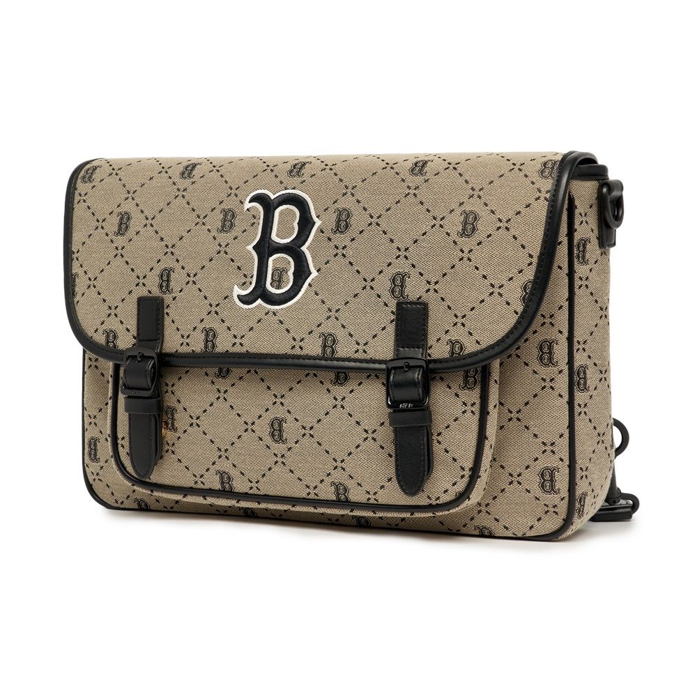 Balo MLB Chính Hãng - Họa Tiết Diamond Monogram - Thiết Kế Cặp Sách Trẻ Em - Logo NY - Màu Be