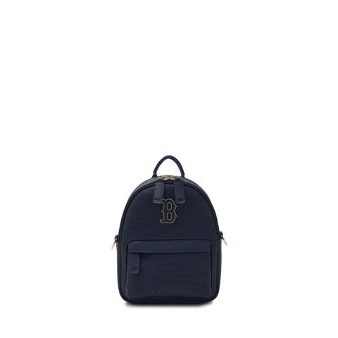 Balo MLB Korea [KIDS] Diamond Monogram PU Embossed Mini Backpack Boston Red Sox Navy 7ABKMD64N-43NYD