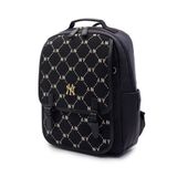 Balo MLB Chính Hãng - Họa Tiết Diamond Monogram Jacquard - Logo NY Yankees - Màu Đen