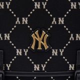 Balo MLB Chính Hãng - Họa Tiết Diamond Monogram Jacquard - Logo NY Yankees - Màu Đen
