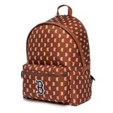 Balo MLB Chính Hãng - Họa Tiết Monogram - Logo Boston - Màu Nâu