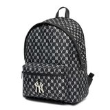 Balo MLB Chính Hãng - Họa Tiết Monogram - Logo NY - Màu Đen