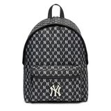 Balo MLB Chính Hãng - Họa Tiết Monogram - Logo NY - Màu Đen