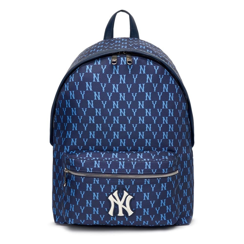 Balo MLB Chính Hãng - Họa Tiết Monogram - Logo NY - Màu Navy