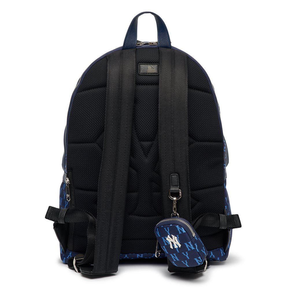 Balo MLB Chính Hãng - Họa Tiết Monogram - Logo NY - Màu Navy