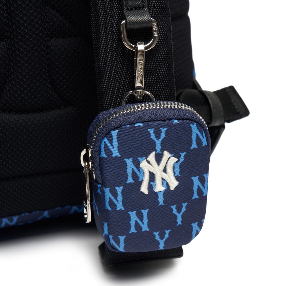 Balo MLB Chính Hãng - Họa Tiết Monogram - Logo NY - Màu Navy