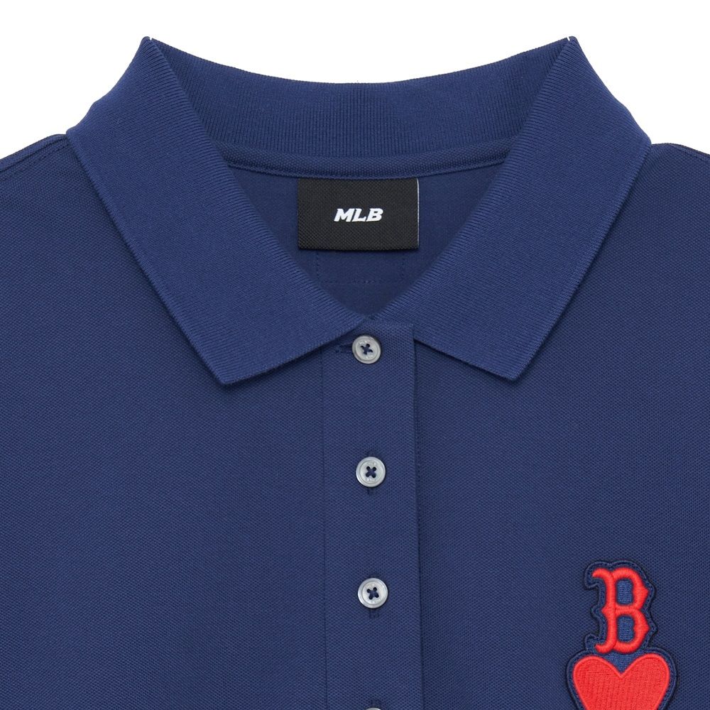 Đầm MLB Heart Slim Fit Collar Boston Red Sox Navy