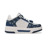 Giày MLB Chính Hãng - Họa Tiết Monogram - Dòng Chunky Liner Mid Classic - Logo NY - Màu Navy