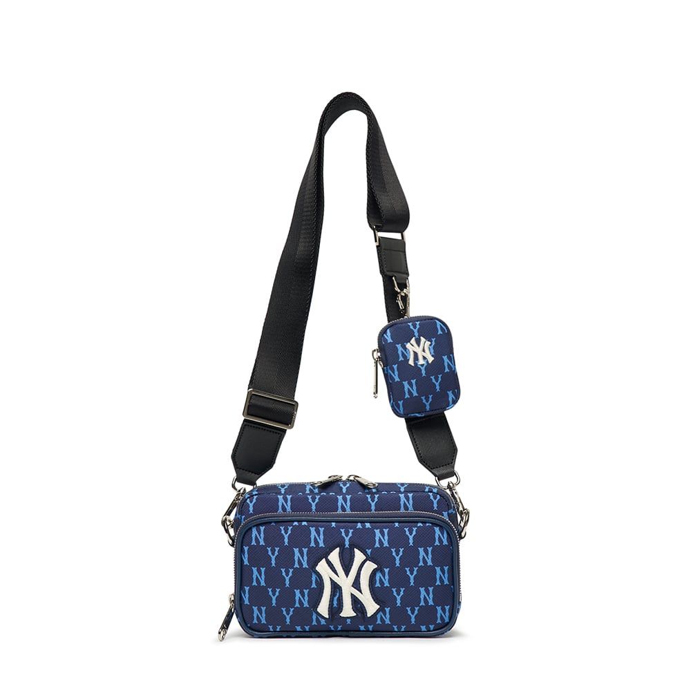 Túi MLB Chính Hãng - Họa Tiết Monogram - Thiết Kế Túi Đeo Chéo Tiện Lợi - Logo NY - Màu Navy