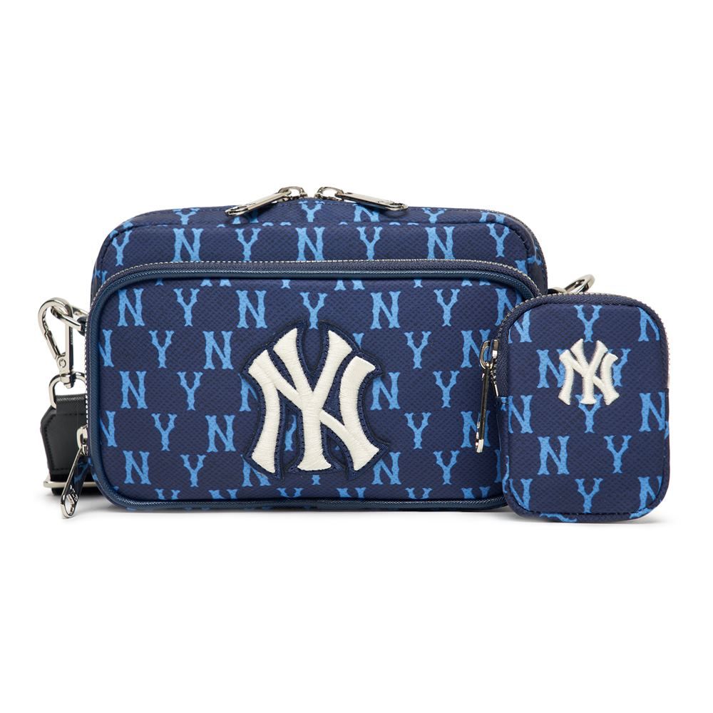 Túi MLB Chính Hãng - Họa Tiết Monogram - Thiết Kế Túi Đeo Chéo Tiện Lợi - Logo NY - Màu Navy