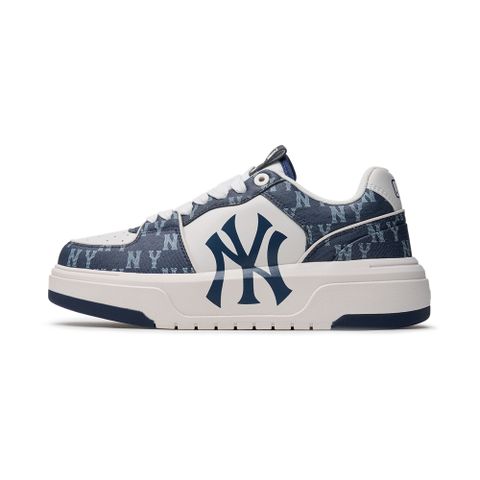 Giày MLB Korea Chunky Liner Denim Classic Monogram New York Yankees Navy 3ASXCLD4N-50NYS