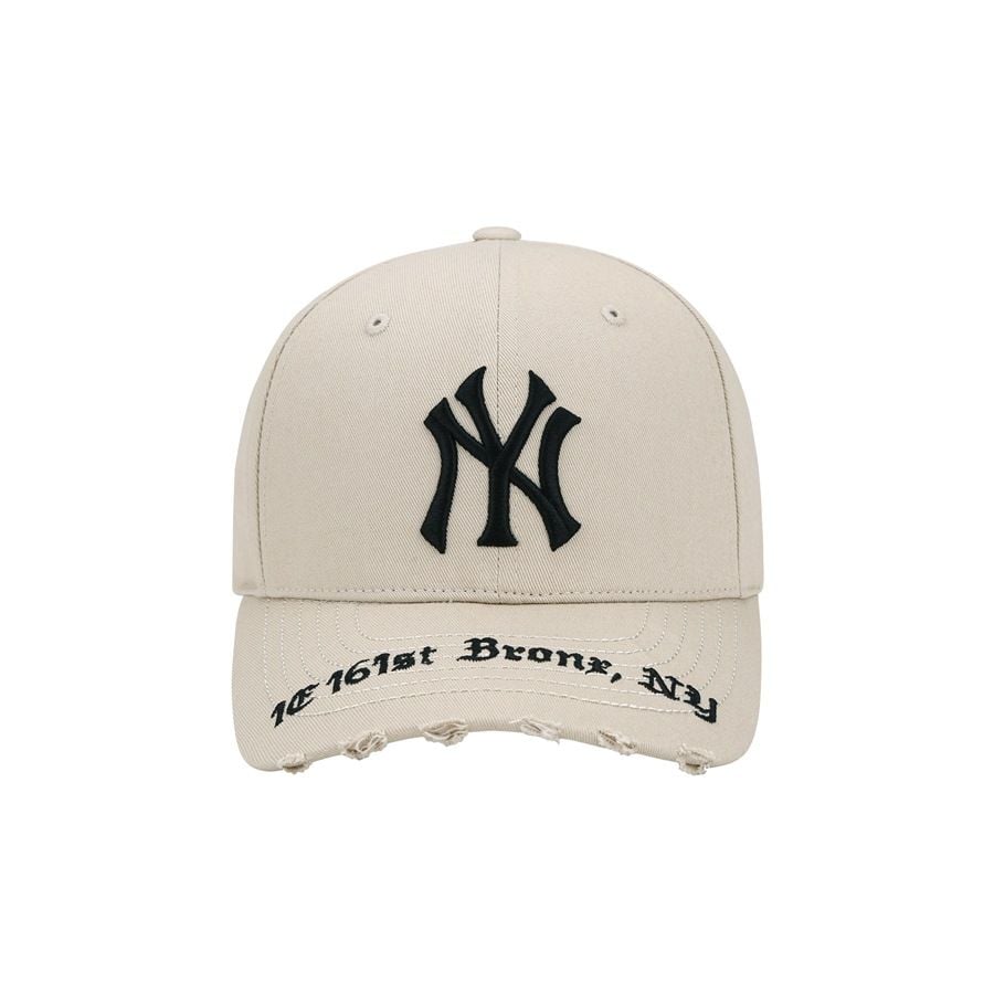 Nón Bóng Chày MLB Gothic Address New York Yankees Beige