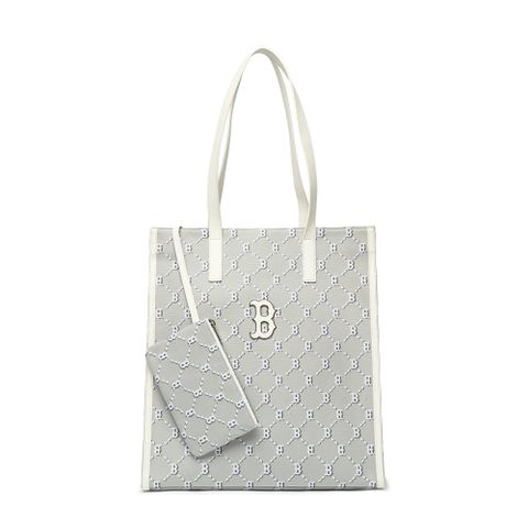 MLB Việt Nam | Túi MLB Monogram Diamond Jackquard Tote Bag Boston Red Sox Grey 3AORM012N-43GRS