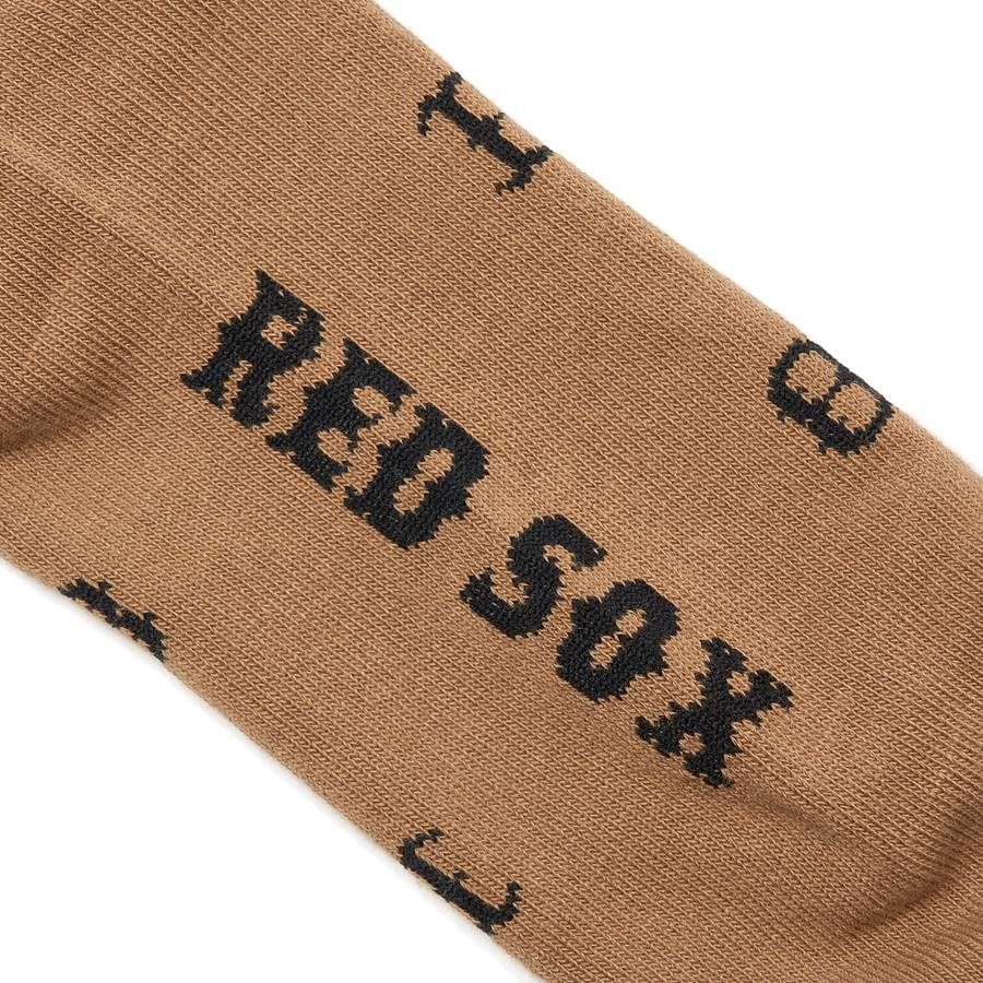 Tất MLB Cổ Cao Monogram Diamond Boston Red Sox D.Beige