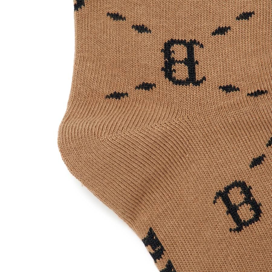 Tất MLB Cổ Cao Monogram Diamond Boston Red Sox D.Beige