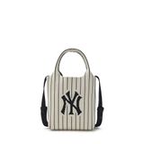 Túi MLB Chính Hãng - Họa Tiết Big Logo Knit - Thiết Kế Túi Đeo Chéo - Logo NY - Màu Kem