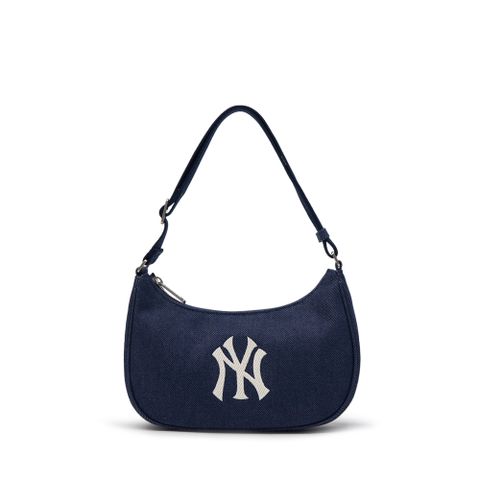 Túi MLB Korea Basic Denim Hobo Bag New York Yankees Indigo 3ABQM014N-50INS