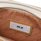 Túi MLB Chính Hãng - Họa Tiết Monogram - Thiết Kế Túi Đeo Chéo - Logo NY - Màu Kem