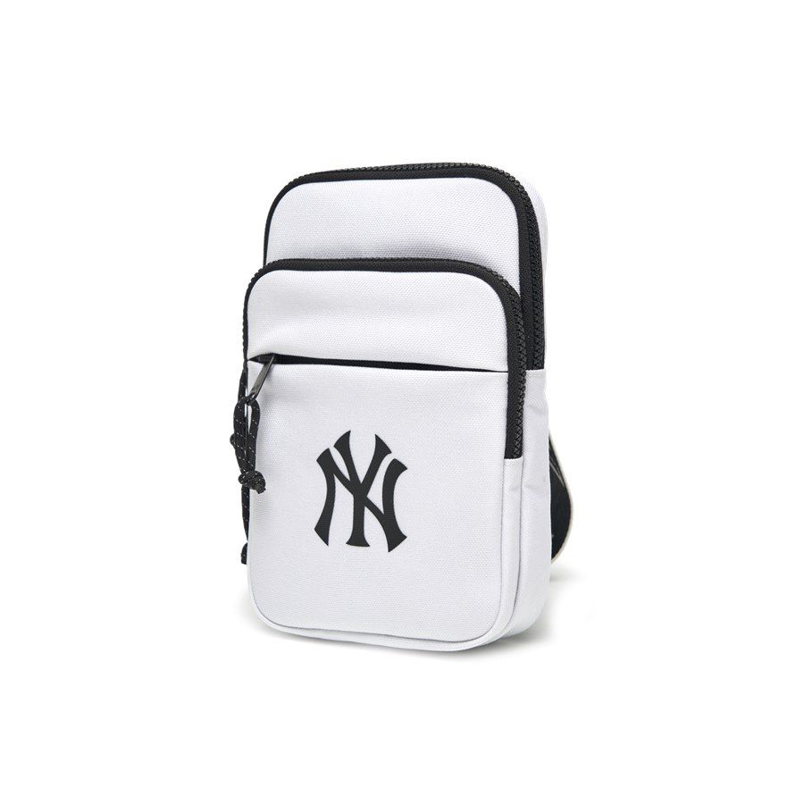 MLB Seamball New York Yankees Logo Hip Sack NY Waist Bag Pouch Bag [Ivory]