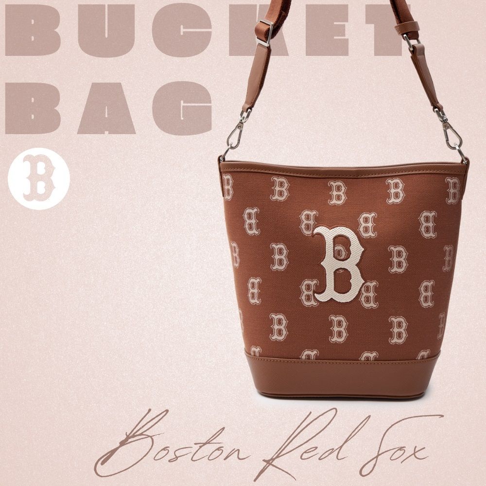 Túi MLB Monogram Bucket Bag Boston Red Sox D.Brown 3ABMS012N-43BRD
