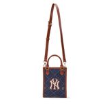 Túi MLB Chính Hãng - Họa Tiết Diamond Monogram - Thiết Kế Túi Đựng Điện Thoại - Logo NY - Màu Navy