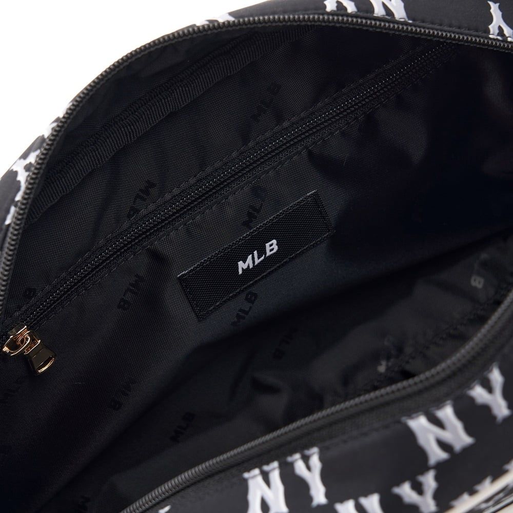 Túi MLB Chính Hãng - Họa Tiết Monogram - Thiết Kế Túi Đeo Chéo Thể Thao - Logo NY - Màu Đen