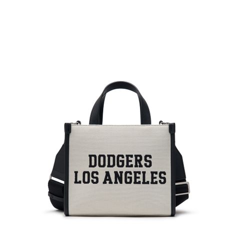 Túi MLB Korea Varsity Jacquard Small Tote Bag LA Dodgers Cream 3AORS024N-07CRM