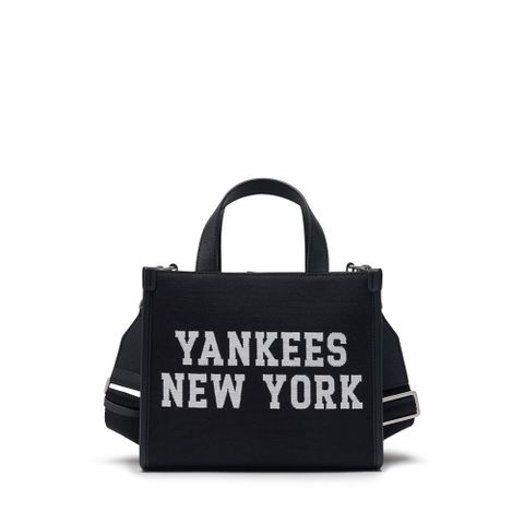 Túi MLB Korea Varsity Jacquard Small Tote Bag New York Yankees Black 3AORS024N-50BKS