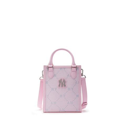 Túi MLB Korea [KIDS] Dia Monogram Mini Tote Bag New York Yankees L.Pink 7ACRMD34N-50PKL