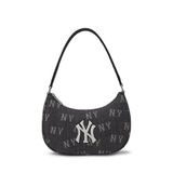 Túi MLB Chính Hãng - Họa Tiết Monogram - Thiết Kế Túi Kẹp Nách - Logo NY - Màu Navy