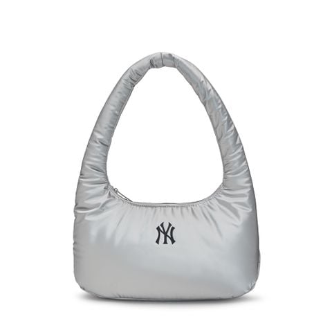 Túi MLB Korea Basic Luxle Leisure Hobo Bag New York Yankees Silver 3ABQS044N-50SIS