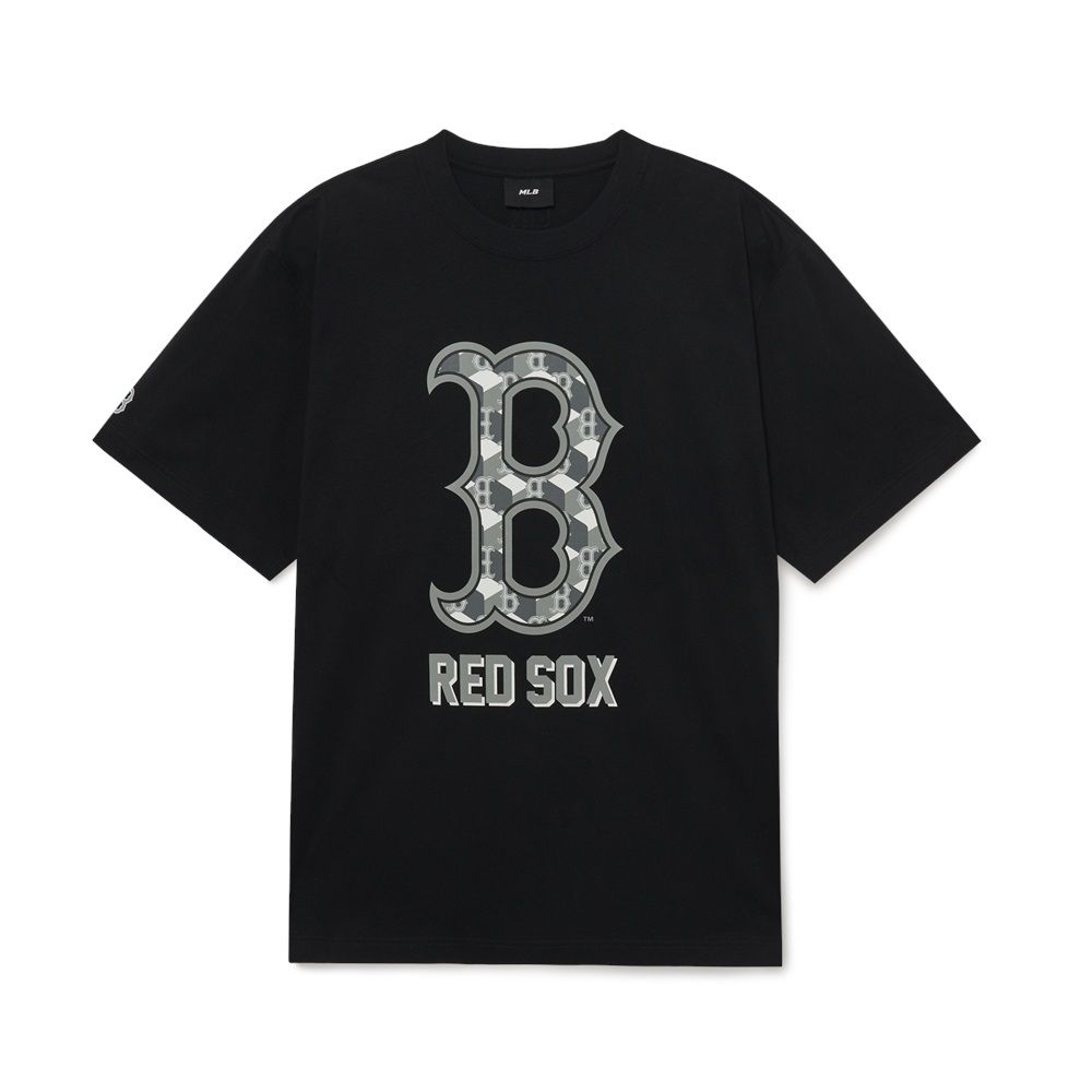 Áo Thun MLB Cube Clipping Monogram Boston Red Sox Black