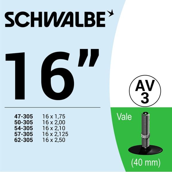  RUỘT XE ĐẠP 16” AV3 (40mm) 