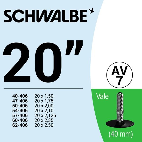  RUỘT XE ĐẠP 20” AV7 (40mm) 