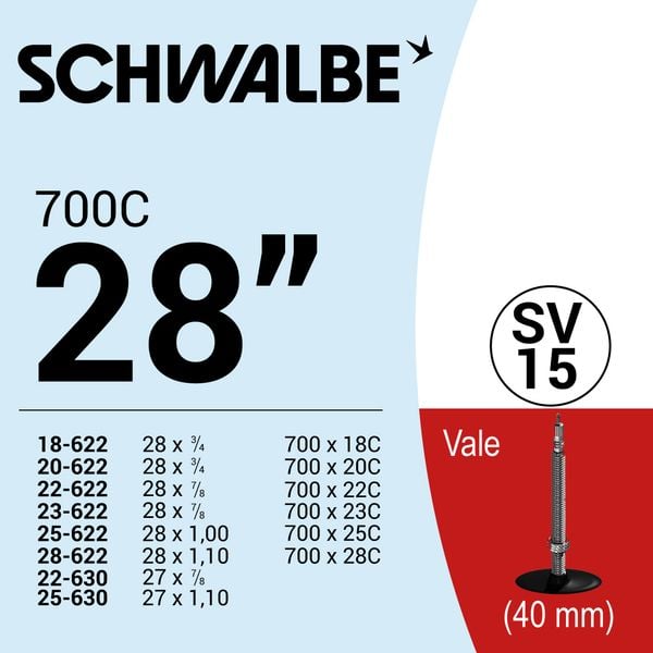  RUỘT XE ĐẠP 700c SV15 (40mm) 